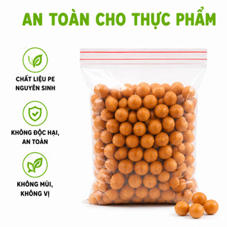 Túi Zipper Chỉ Đỏ Loại Dày Bảo Quản Thực Phẩm GD281 - Túi Nilong Zip Miết Mép Chỉ Đỏ Bảo Quản Đồ Khô