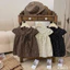 Áo Đũi babydoll dáng tay hến cổ sơ mi phối nơ họa tiết chấm bi Hh-001