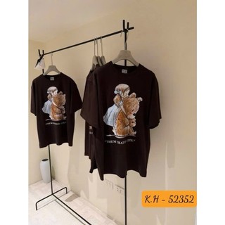 Áo Thun Nữ Gấu Màu Nâu Form Rộng QCCC Cao Cấp