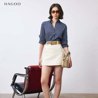 Áo sơ mi công sở nữ cao cấp HAGOO basic form oversize phong cách trẻ trung năng động [A8165]