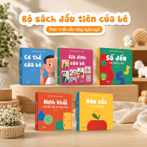 Bộ sách đầu tiên cho bé từ sơ sinh đến 2 tuổi - Sách thơ 5 cuốn bồi cứng tạo thói quen đọc sách cho bé từ nhỏ