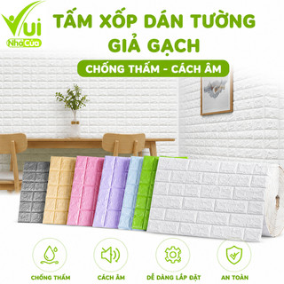 Tấm Xốp Dán Tường Giả Gạch Chống Ẩm Cách Âm GD291 - Xốp Dán Tường Giả Gạch 3D Đủ Màu 70cm x 77cm