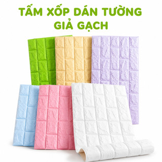 Tấm Xốp Dán Tường Giả Gạch Chống Ẩm Cách Âm GD291 - Xốp Dán Tường Giả Gạch 3D Đủ Màu 70cm x 77cm