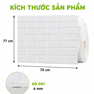 Tấm Xốp Dán Tường Giả Gạch Chống Ẩm Cách Âm GD291 - Xốp Dán Tường Giả Gạch 3D Đủ Màu 70cm x 77cm