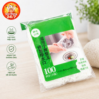 Combo 5 Bịch Túi Lọc Rác Bồn Rửa Bát Chén Lưới Nylon Co Giãn - Tự Phân Hủy Ngăn Tắc Nghẽn