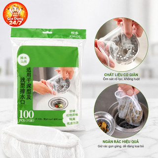 Combo 5 Bịch Túi Lọc Rác Bồn Rửa Bát Chén Lưới Nylon Co Giãn - Tự Phân Hủy Ngăn Tắc Nghẽn