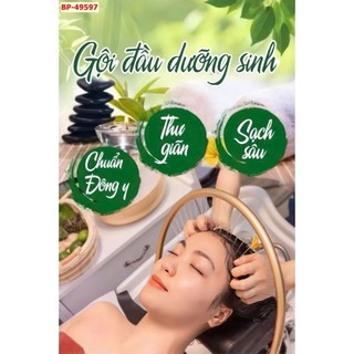Tranh trang trí spa dưỡng sinh, decor gội đầu dưỡng sinh, tranh ngâm chân thảo dược in trên vải lụa (tặng kèm keo dán)