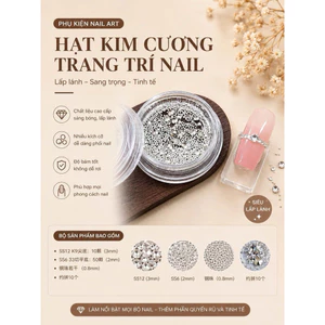 Set Đá Nail Mix Cao Cấp SS6 SS12 Kèm Đá Bi – Hộp Đá Đính Móng Lấp Lánh Trang Trí Nail Art Chuyên Nghiệp NC14