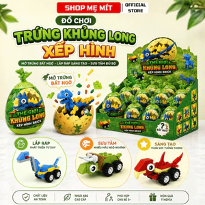 Đồ Chơi Trứng Khủng Long Xếp Hình Brick Lắp Ráp 12 Mẫu Khủng Long Đồ Chơi Sáng Tạo Quà Tặng Cho Bé