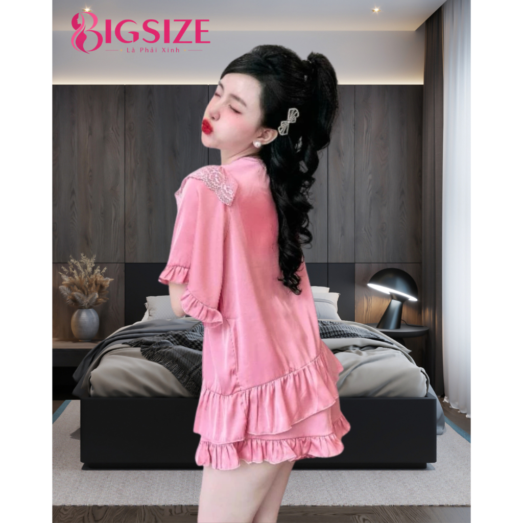 Đồ ngủ Pijama kiểu tiểu thư phối ren chất lụa Latin thời trang dành cho nữ freesize 45-90kg PJ013