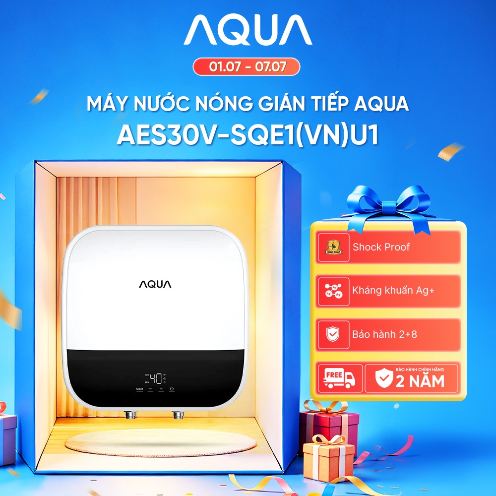Máy Nước Nóng Gián Tiếp AQUA AES30V-SQE1(VN)U1 - Freeship toàn quốc