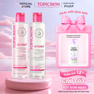 Combo tẩy trang và rửa mặt Hydra+ Gentle Micellar Water 200ml và Cleansing Gel 200ml
