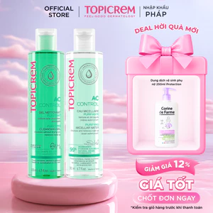 Combo tẩy trang và rửa mặt AC Control Purifying Micellar Water 200ml và Cleansing Gel 200ml