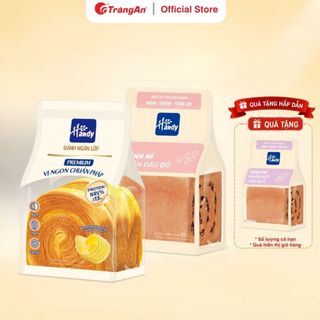 Bánh mì ngàn lớp Handy Tràng An thơm ngon siêu mềm vị bơ thơm béo bánh 80g HSD 4th