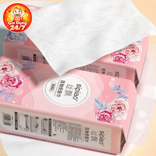 Combo 5-10 Bịch Khăn Giấy Rút Treo Tường 4 Lớp 1000 Tờ Ít Xơ Bụi - Sipiao Tặng Kèm Móc Dán Tường