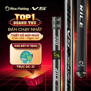 Cần câu đài V5 SILVER CARP RiceFishing carbon chất lượng côn lóng nhỏ chuyên câu cá chép cá mè CC-34