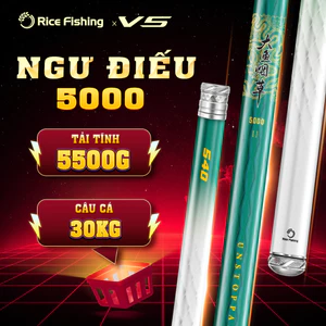 Cần câu đài NGƯ ĐIẾU 5000 cacbon 40T + 30T chuyên săn hàng RICE FISHING CC-50