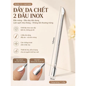 Cây Đẩy Da Chết 2 Đầu Inox Cao Cấp – Dụng Cụ Đẩy Viền Móng, Vệ Sinh Móng, Làm Nail Chuyên Nghiệp NB23