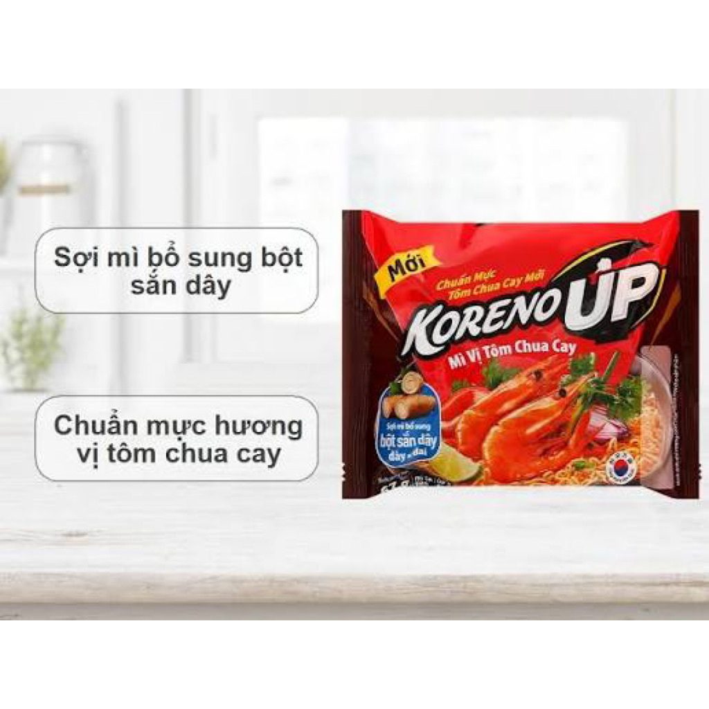 Gói Mì Koreno Up Vị Tôm Chua Cay 67 Gam Ngon Sợi Dai, Vị Hàn Quốc | Hàng Chính Hãng Paldo Lan Food Store