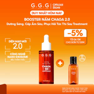 Tinh Chất Booster 2.0 G.G.G Chứa 60% Nấm Quý Chaga - Cấp Ẩm, Kháng Viêm Làm Dịu Da, Phục Hồi Chuyên Sâu 50ml