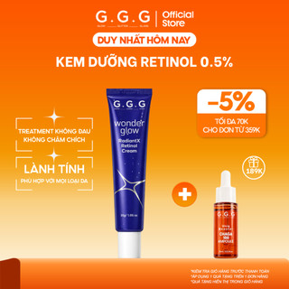 [G.G.G x KOL] Kem Dưỡng Retinol 0.5% G.G.G - Mờ Nếp Nhăn, Dưỡng Trắng Sáng & Làm Đều Màu Da Wonder RadiantX Retinol 30gr