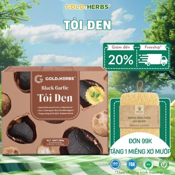 [Hàng cty] Tỏi đen GoldzHerbs, 100% tỏi tươi lên mên theo công nghệ Nhật Bản, tiện lợi - Hộp 350g