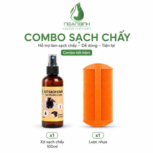 Combo Xịt Sạch Chấy Gia Truyền Cụ Năm & Lược Bí Nhựa - Hỗ Trợ Sạch Chấy, Trứng Chí Cho Bé