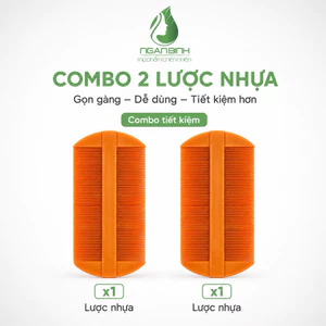Lược bí chải chí hai đầu cao cấp, lược chải chấy răng siêu dày 0.1mm làm sạch trứng an toàn dịu nhẹ cho bé