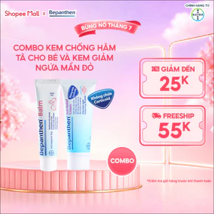 Combo Kem Chống Hăm BEPANTHEN Balm Dạng Kem Mỡ Tuýp 30G và Kem Giảm Ngứa BEPANTHEN Itch Relief Cream 20G Giảm Ngứa