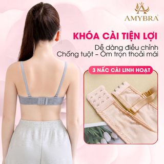 Áo Ngực Nữ Không Gọng Đệm Mút Mỏng – Áo Lót Cotton Mềm Mại Thoáng Mát Co Giãn Êm Ái AMYBRA A838