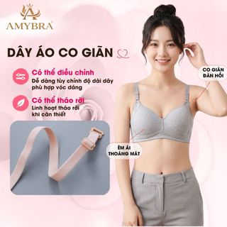 Áo Ngực Nữ Không Gọng Đệm Mút Mỏng – Áo Lót Cotton Mềm Mại Thoáng Mát Co Giãn Êm Ái AMYBRA A838