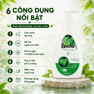 [CHÍNH HÃNG] Dung dịch vệ sinh phụ nữ Revolu chiết xuất từ trầu không làm sạch, khử mùi, trẻ hóa 150ml