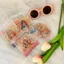 Túi dây thun buộc tóc cao su nhiều màu sắc cho bé, Set chun cột tóc đàn hồi đựng trong túi zip hình hoạt hình dễ thương