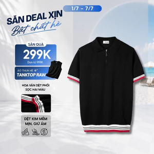 Áo Polo Nam Nyx vải dệt kim cao cấp mềm mịn, dày dặn, bo viền cổ tay tinh tế, họa tiết phối hiện đại - FEAER