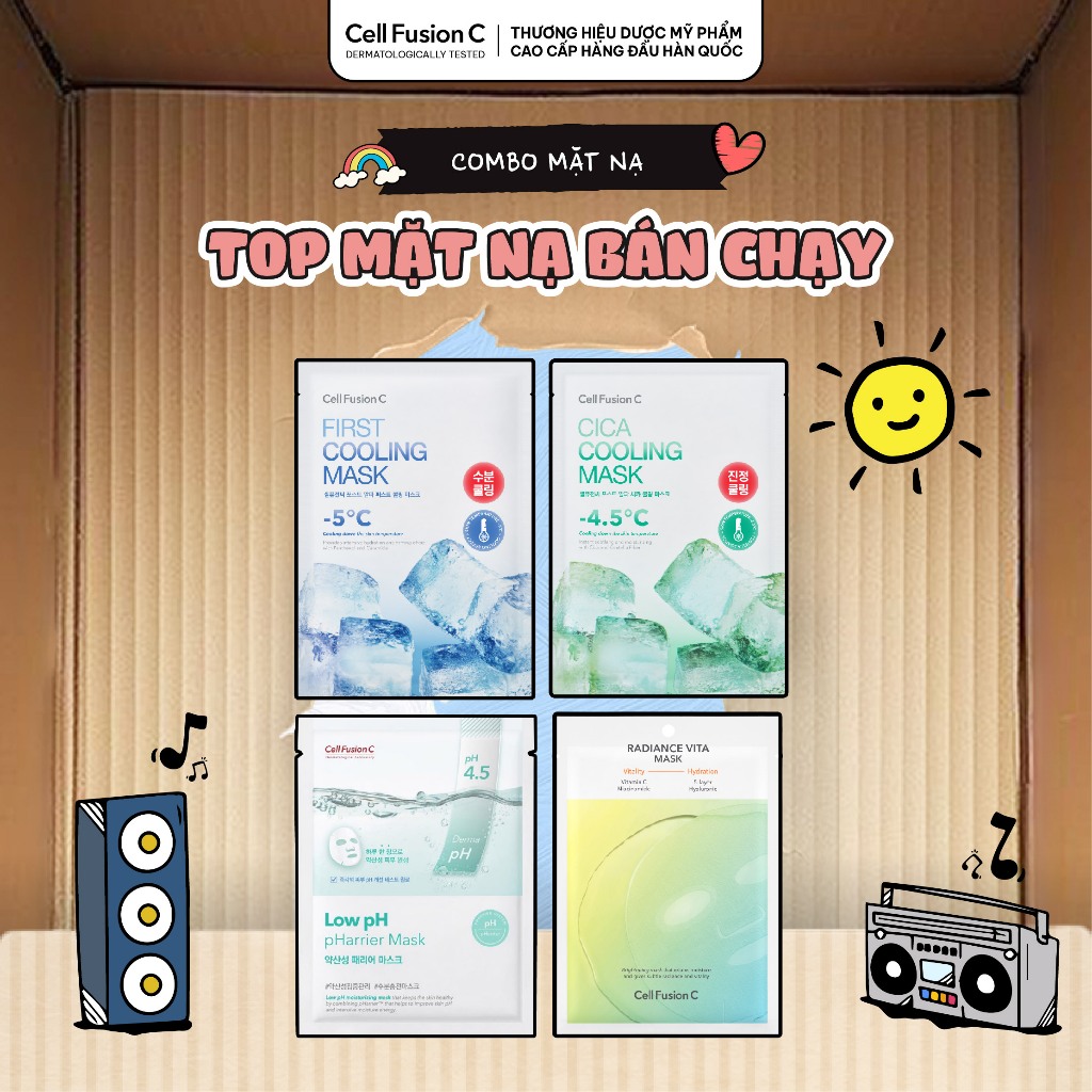 Mặt Nạ Làm Hạ Nhiệt, Giảm Mụn, Làm Sáng, Cân Bằng pH | Dưỡng Da Dịu Nhẹ Cho Da Mụn, Da Nhạy Cảm