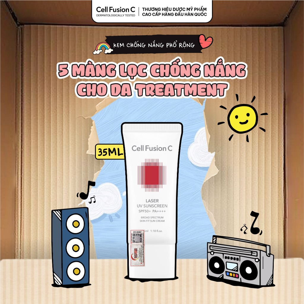 Kem Chống Nắng Phổ Rộng Cho Da Treatment Cell Fusion C Laser UV Sunscreen SPF50+ PA++++