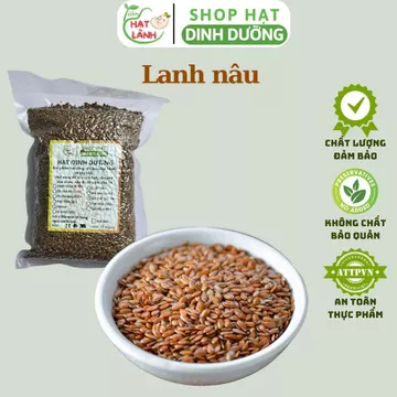 500g Hạt Lanh nâu và bột lanh giàu chất béo, chất xơ, protein, có thể ăn hoặc dưỡng tóc, thực phẩm khô Tiệm hạt lành