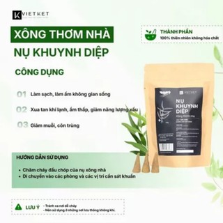 45 Nụ Khuynh diệp Vietket 100g - Có nụ cháy kém vì không tạo cháy, Xông thơm ấm nhà, xông nhà tẩy uế