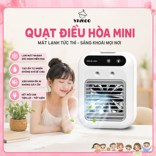 Máy Làm Mát Không Khí Mini - Quạt Điều Hòa Cá Nhân Phun Sương, Làm Mát Tức Thì, Không Gây Khô Da