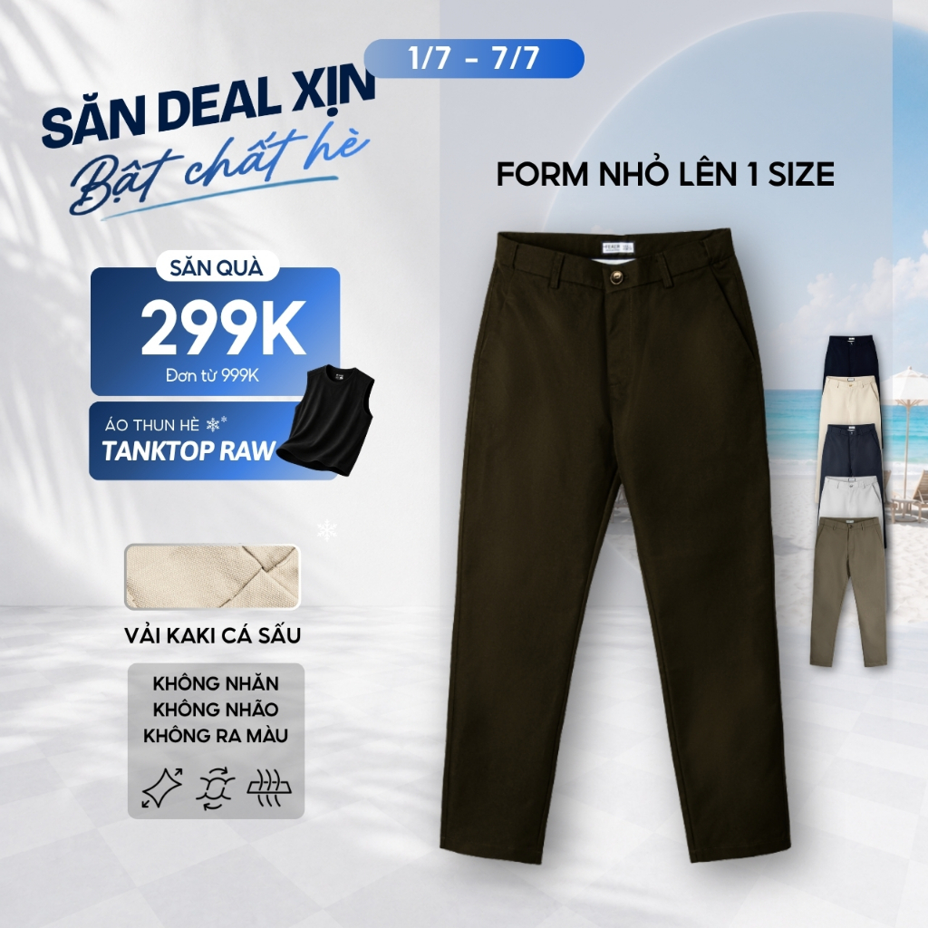 Quần Kaki Avelline , kaki cá sấu thoát hơi tốt, đứng phom tôn dáng, Co Giãn Thoải Mái, Trẻ Trung - FEAER