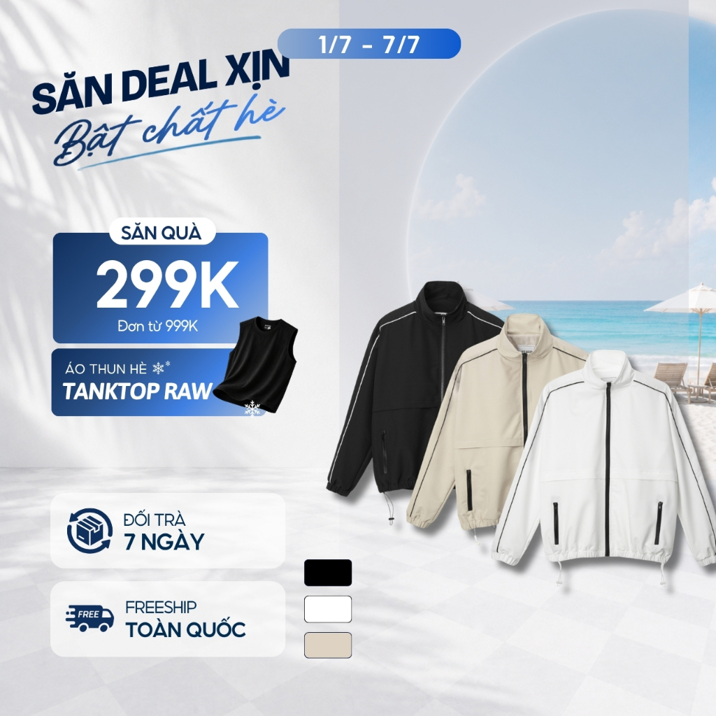 Áo khoác dù Hàn cao cấp WINDBREAKER năng động, trẻ trung - FEAER