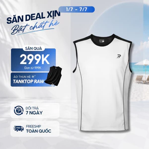 Áo thun nam tanktop Nitro Duo, cổ tròn, form regular fit, vải Cotton Eyelet lưới mát mẻ, logo nhỏ nă