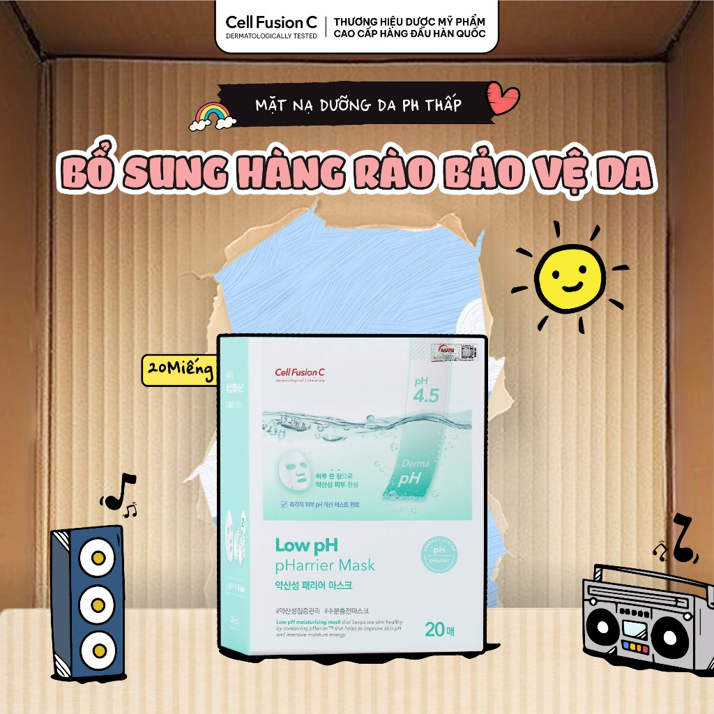 Mặt Nạ Cấp Ẩm & Cân Bằng Độ pH Trên Da Cell Fusion C Low pH pHarrier Mask