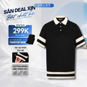 Áo Polo Nam STIL Cổ Bẻ, Tay Ngắn Phối Sọc Sang Trọng, Vải Cotton Micro Thấm Hút Tốt, Thanh Lịch, Dễ Mặc - FEAER
