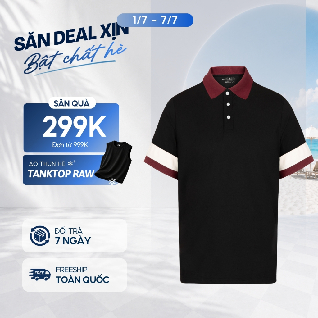 Áo polo nam Rouje cổ bẻ, vải Cotton Micro mịn mát, thấm hút tốt, tay ngắn phối sọc trắng năng động, cá tính, trẻ trung -
