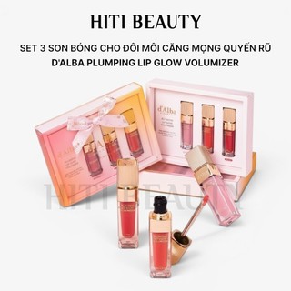 Set 3 Son Bóng d'Alba Plumping Lip Glow Volumizer - Dưỡng Cho Đôi Môi Căng Mọng Quyến Rũ