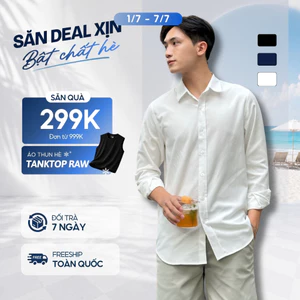 Áo sơ mi tay dài OXFORD chất liệu Oxford Basic, trẻ trung, thanh lịch - FEAER
