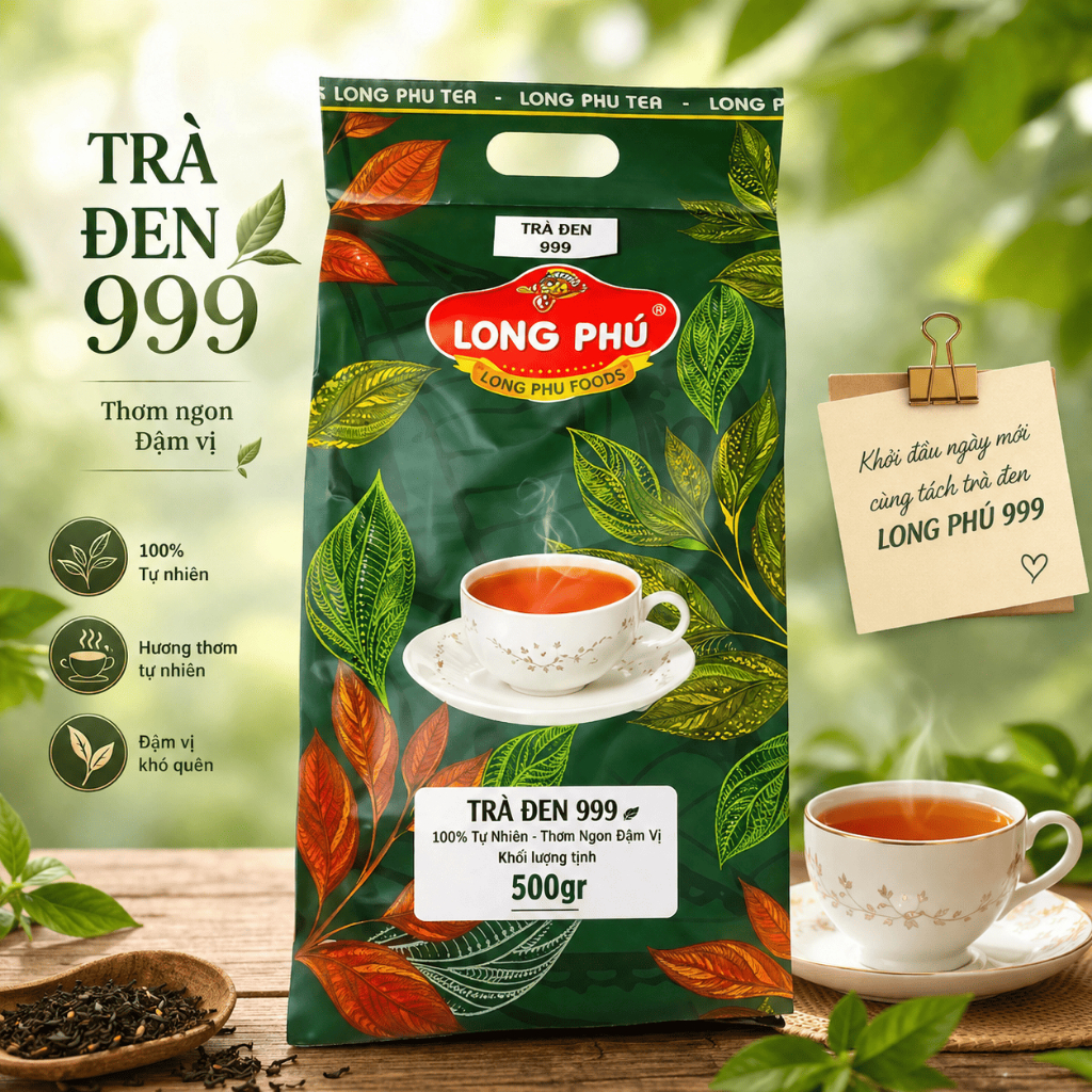 Lục Trà Lài Long Phú Gói 500g – Nguyên Liệu Trà Sữa, Hương Lài Thanh Mát, Nước Trà, Chè