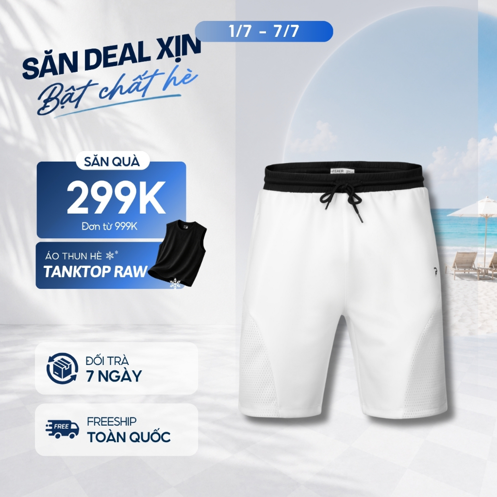 [RUNKEE COLLECTION] Quần short nam thể thao VOLT, form Regular vừa vặn, chất vải Polyspun mềm mại, co giãn - FEAER