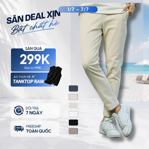 Quần kaki dài Basic Slimfit V2 kết hợp Sizetab co giãn, trẻ trung, thanh lịch - FEAER